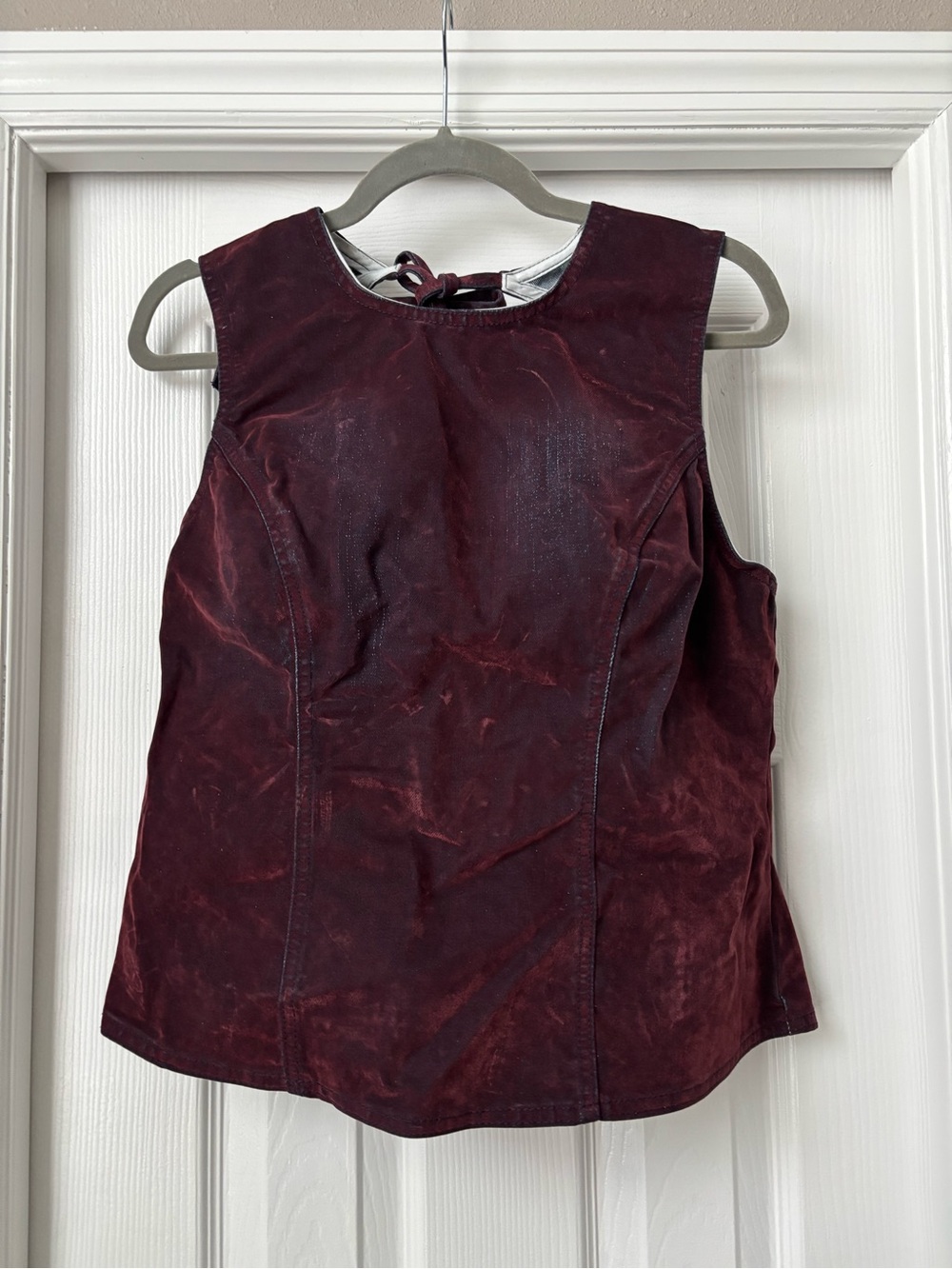 wild fable Sleeveless Denim Tank Top - Burgundy